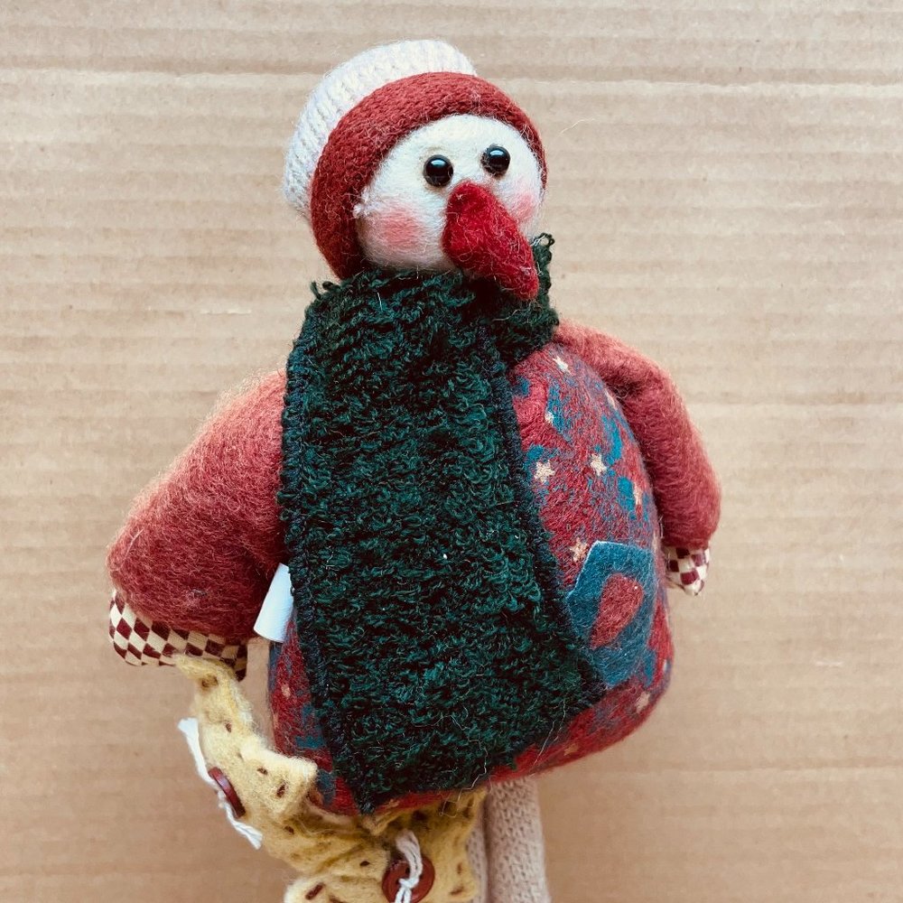 EUC Vintage "Melissa Ann" Folk Art Penguin, Felt/Polyester, AMCreations, 13"T